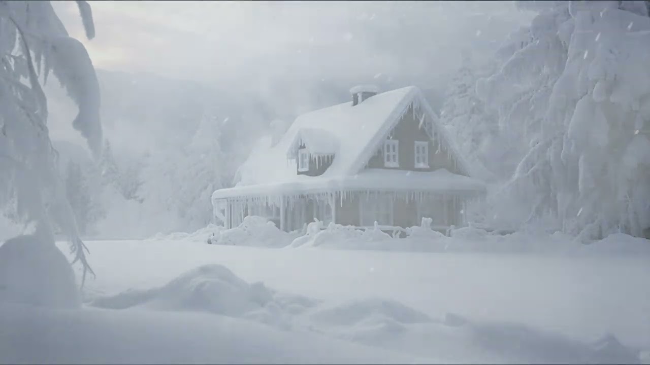 TORMENTA DE NIEVE Y VIENTO PARA DORMIR - Viento aullador y nieve