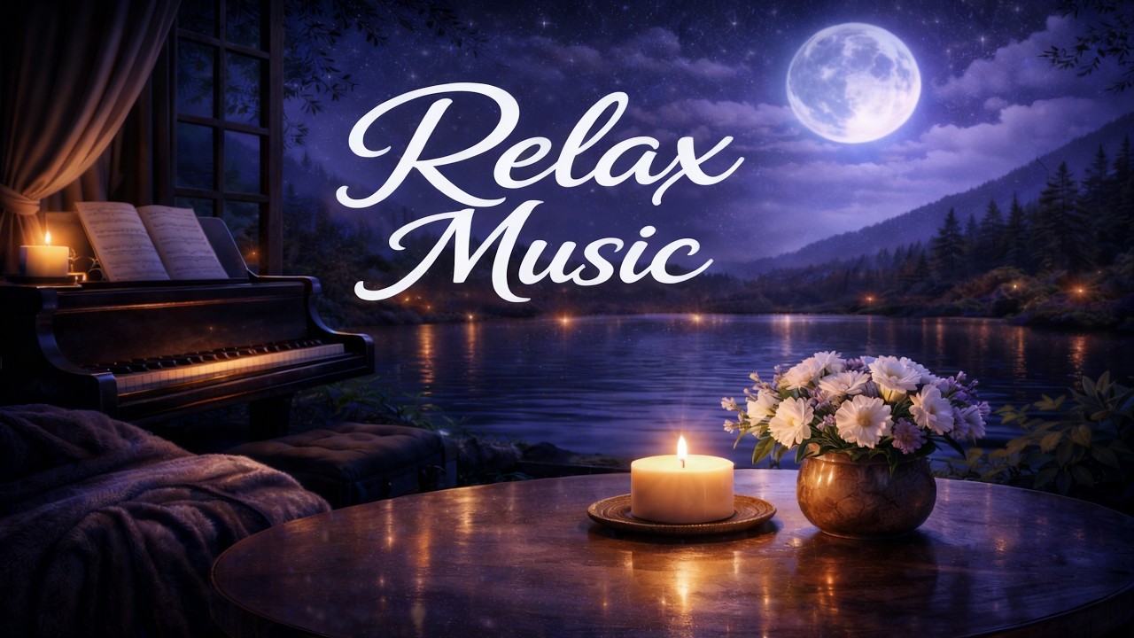 Relaxing Night Music - Soft Piano & Ambient Sounds