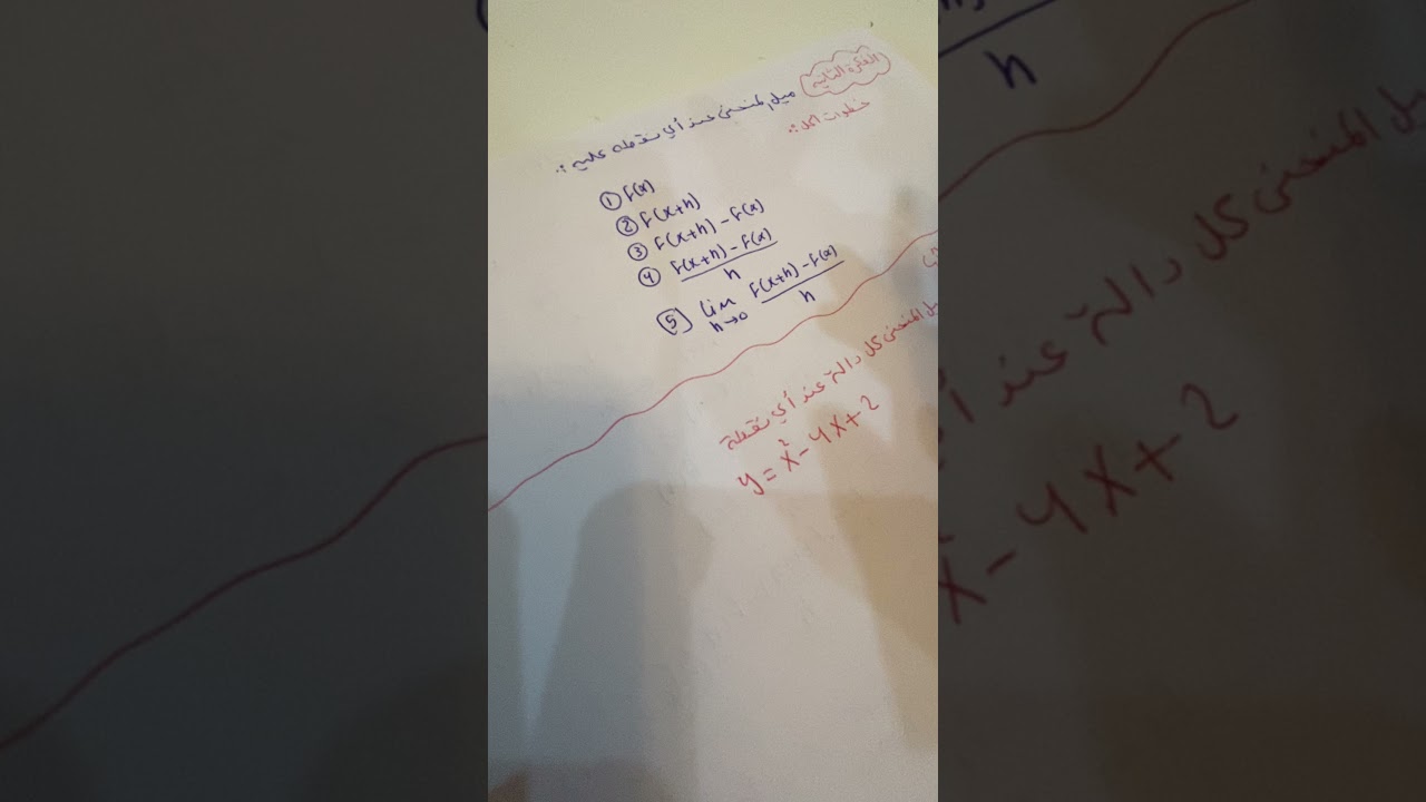 المماس والسرعة المتجهة كامل 🌸