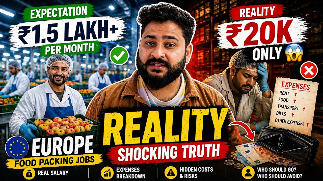 Europe Food Packing Jobs Reality 2026 🚨 | Salary vs Expenses | Shocking Truth for Indians