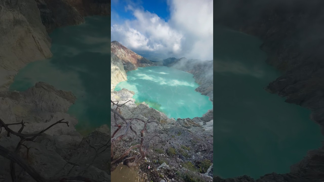 The most Beautiful Volcano Lake in the World 🤩