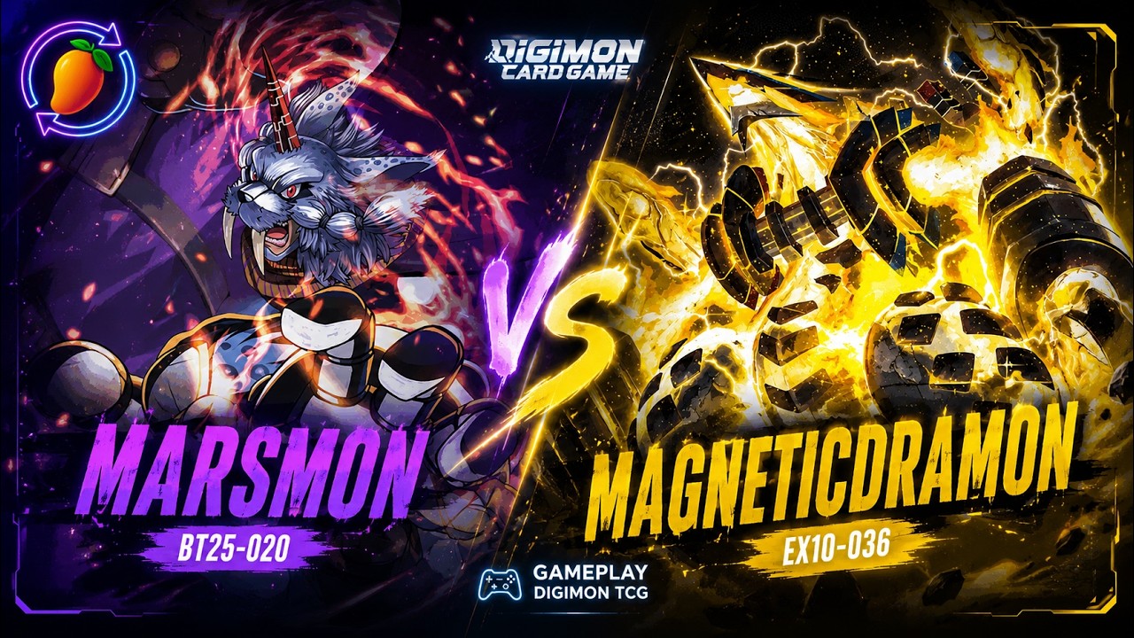 Marsmon Deck Gameplay | BT25 Digimon Card Game | Marsmon vs Magneticdramon