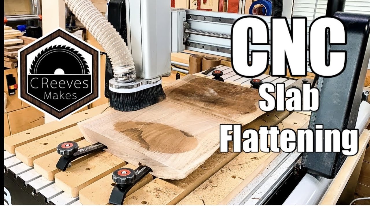 #cncmachine Flattening a Slab with my i2r CNC!
