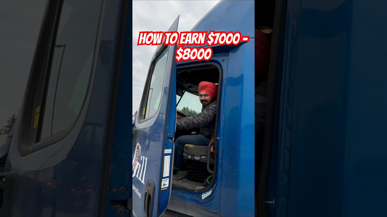 Monthly Income Of Truck Driver In Canada #shorts