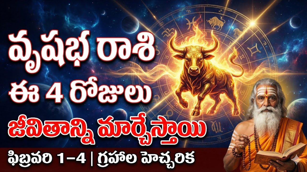 వృషభ రాశి ఫిబ్రవరి 1–4 | జీవితాన్ని మార్చే 4 రోజులు | Vrushabha Rasi February Predictions