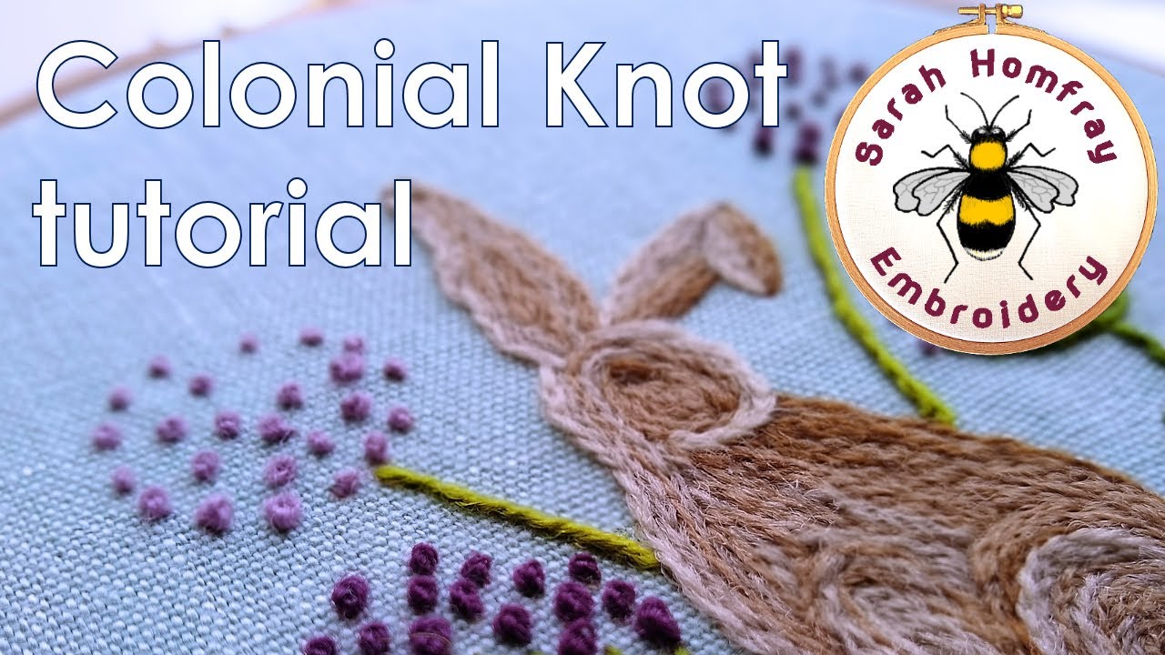 How to make a Colonial Knot stitch | Best way to make a Colonial Knot in hand embroidery. Flosstube