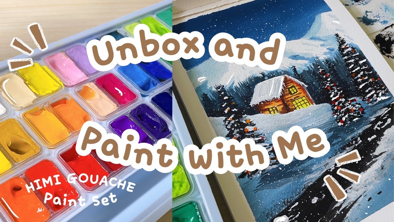 🎨 Unbox HIMI Jelly Gouache and Paint with me✨