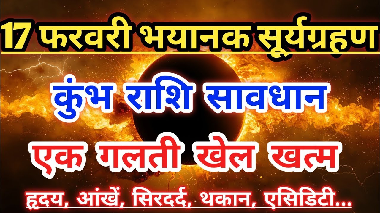 कुंभ राशि 🚨 सूर्य ग्रहण में गलती की तो भारी नुकसान! अभी संभल जाइए | Kumbh Rashi |
