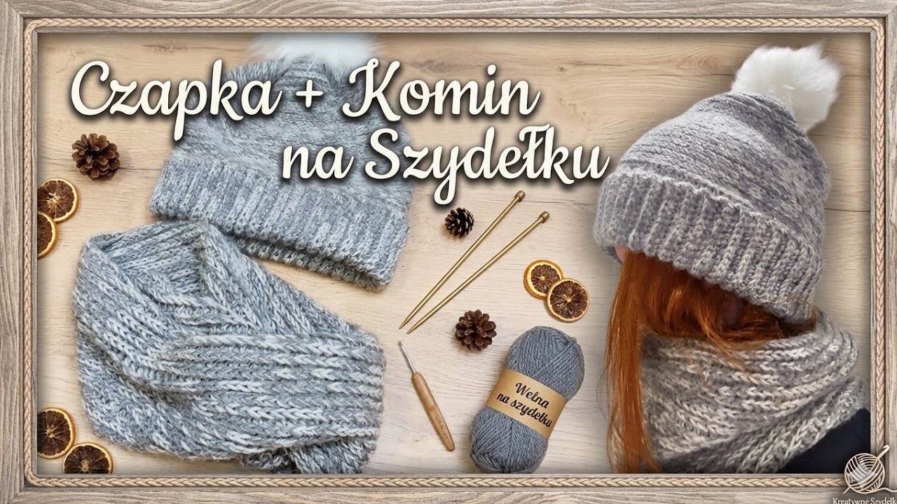 Profilowana CZAPKA i KOMIN na szydełku  - tutorial jak zrobić / Crochet Winter Beanie