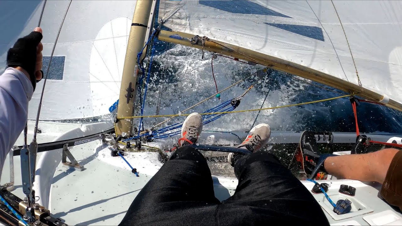 Sailing a Soling - Tiller Snaps Mid-Race