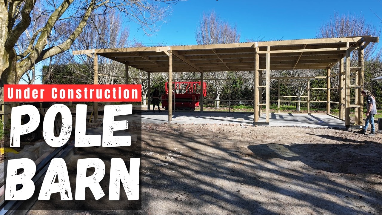 How to Build a Pole Shed / Stables Ep.3 Framing & Cladding