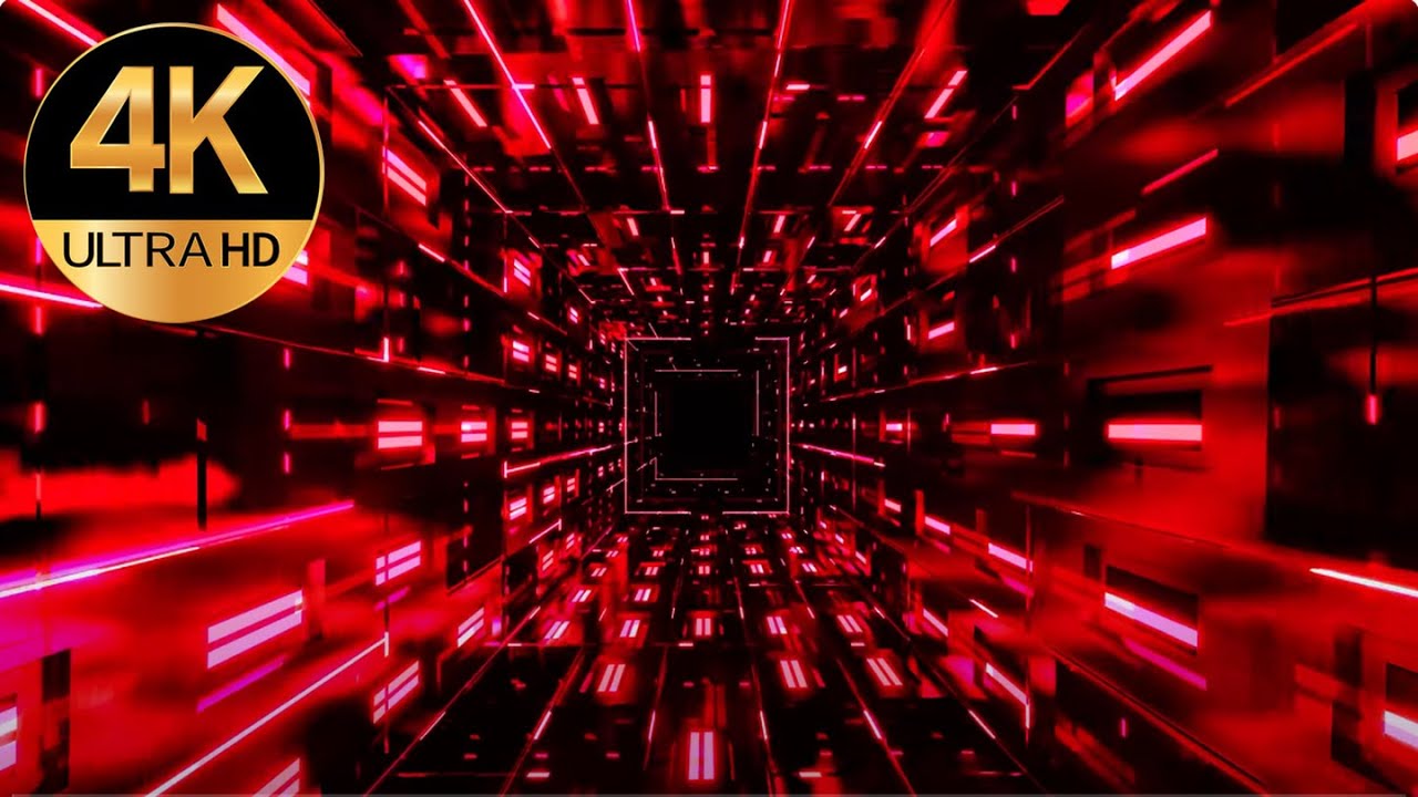 5 hour TV 4k fast moving Square Metallic Red Color Relaxing Meditation Video Tunnel Background loop