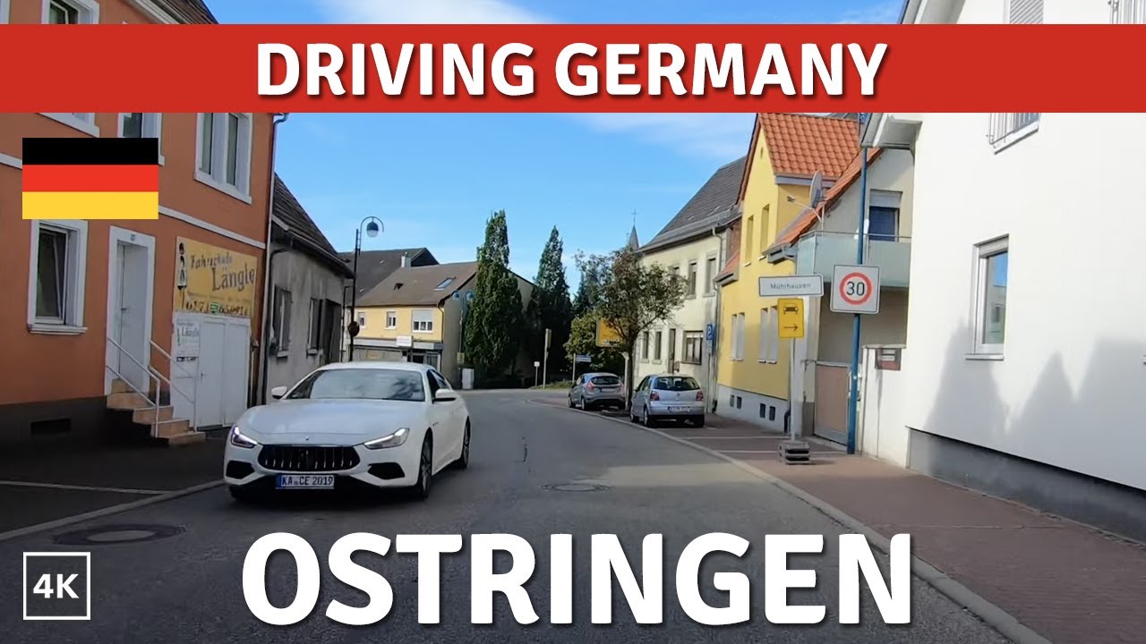 Driving in Europe / Germany 🇩🇪 Östringen [4K]