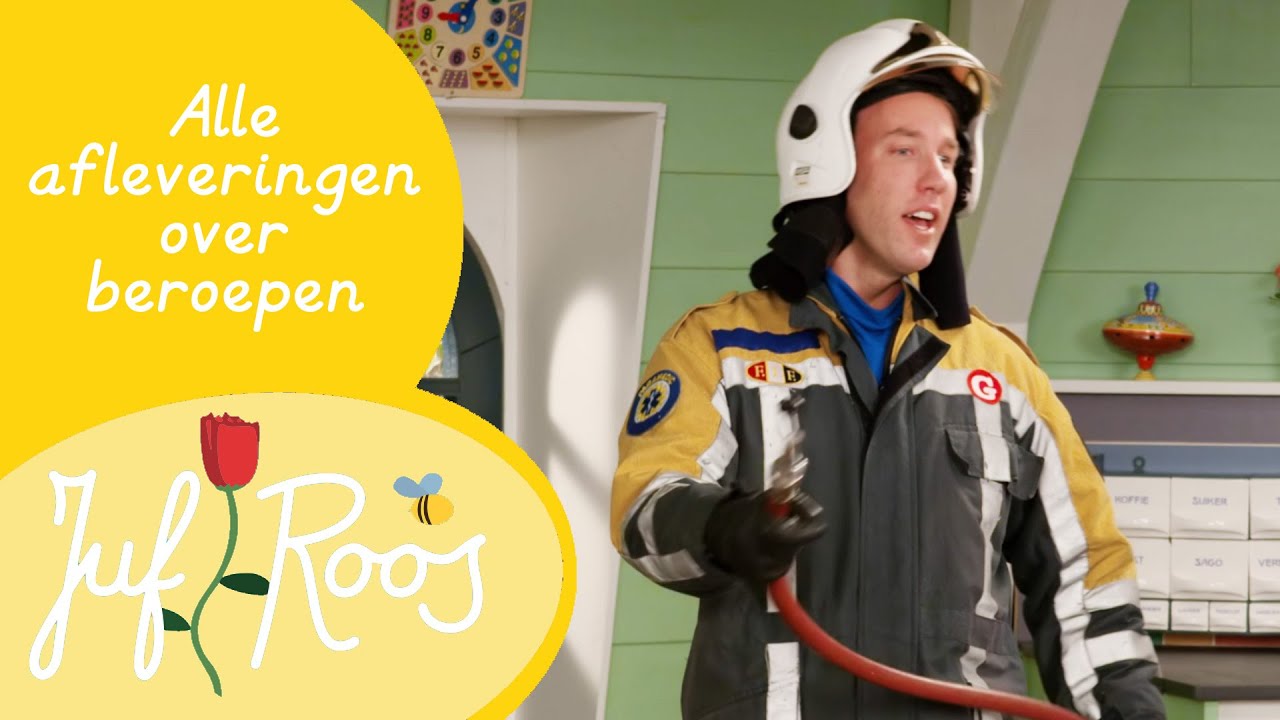Juf Roos • Alle afleveringen over beroepen! 👮👨‍🚒