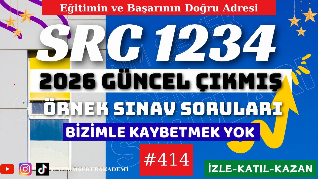 #SRC YAZILI  2026 ÇIKMIŞ SORULAR  #SRC1 #SRC2 #SRC3 #SRC4 SINAVI  #SRC2026#414