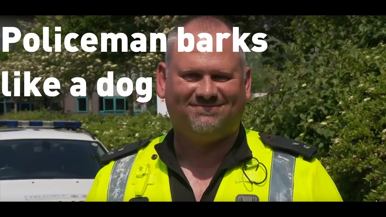 Hilarious policeman catches criminals by barking like a dog