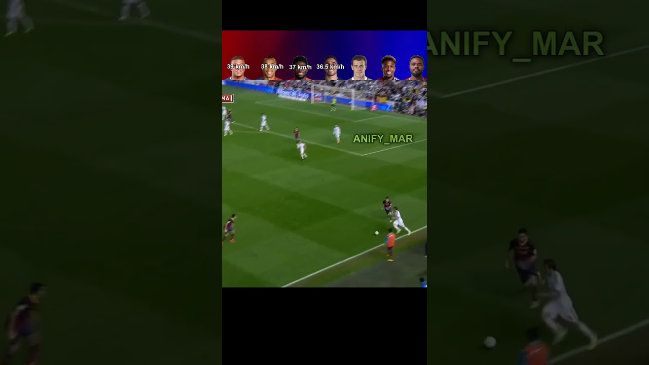 Fastest Recorded Sprints In Football 💀 ⚡  #football #shorts #speed #mbappe #henry #hakimi #viral