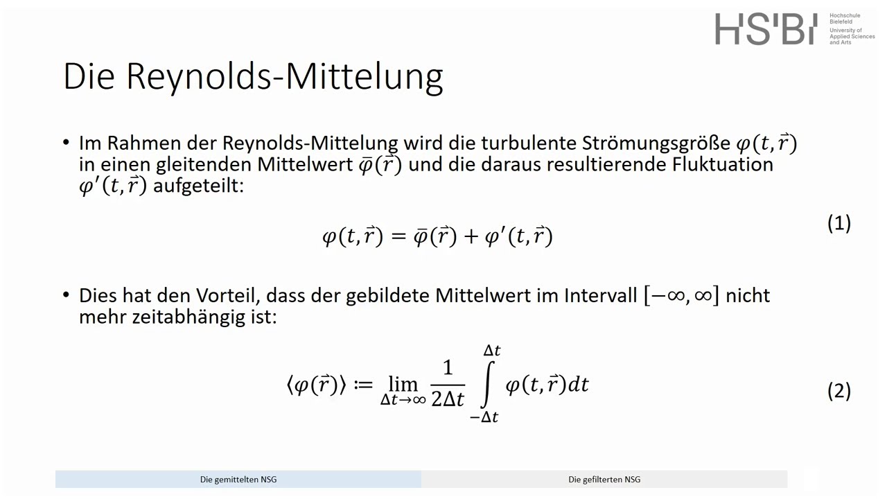 LES-Tutorial mit STAR-CCM+ - Teil 10: Addendum - Filtern versus Mitteln.