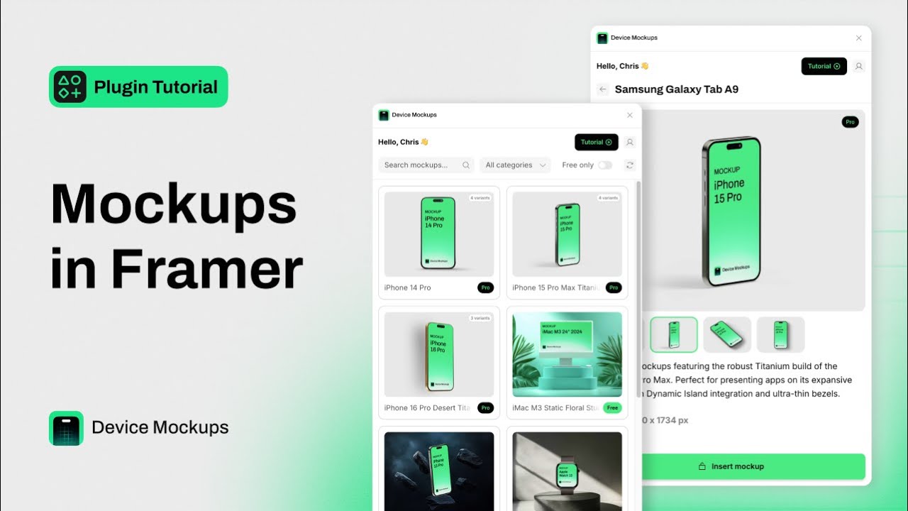 Framer Device Mockups Plugin Tutorial