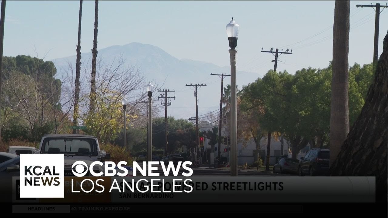 City of San Bernardino installs solar street lights in response to copper wire theft