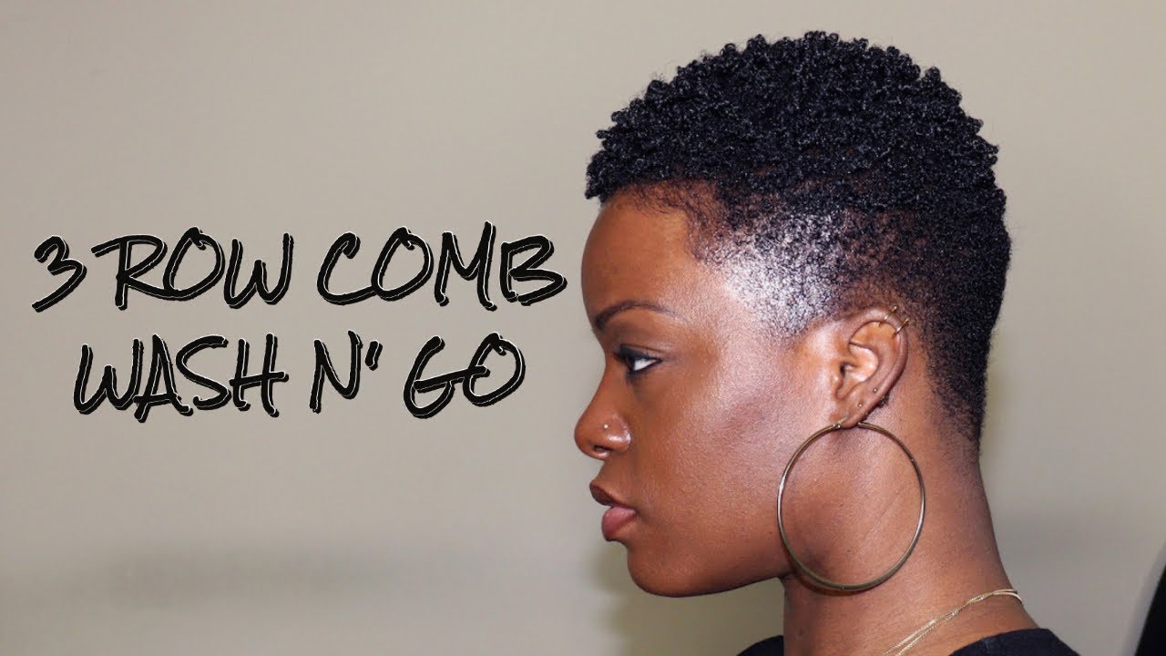 Учебное пособие по 3-рядной расческе Wash n' Go On 4C Tapered TWA
