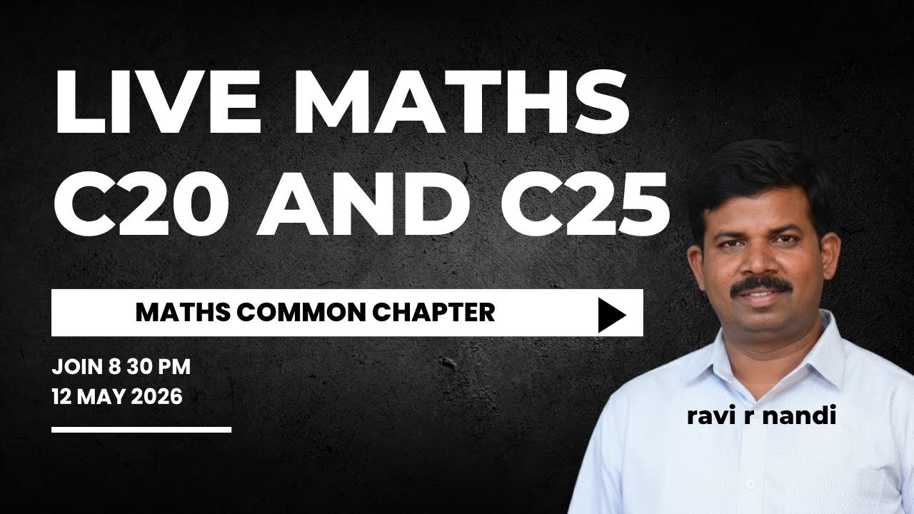Maths passing package for both c20 and c25 common chapter