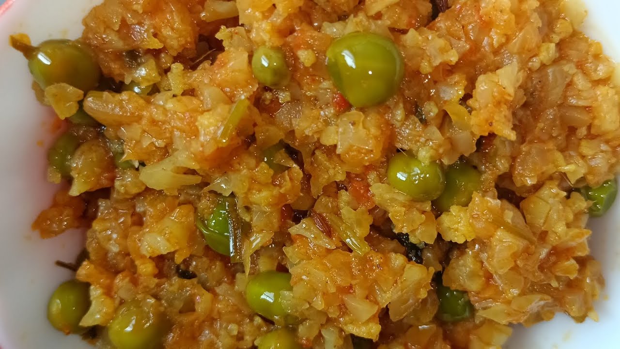 Jab Ghar per Koi sabji Na Ho To banae gobhi ka keema matar masala 😋#healthy Dish 