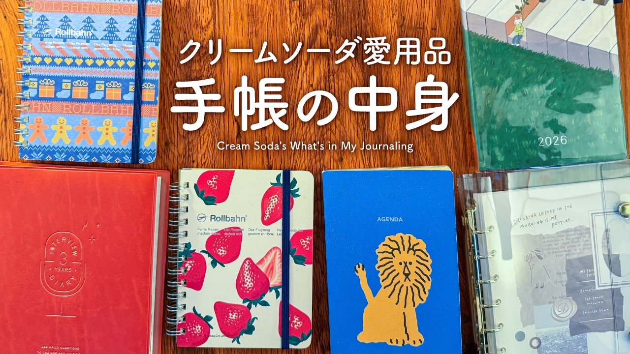 クリームソーダの手帳の中身をご紹介します！サニー手帳、インタビュー形式の連用日記、ほぼ日手帳など