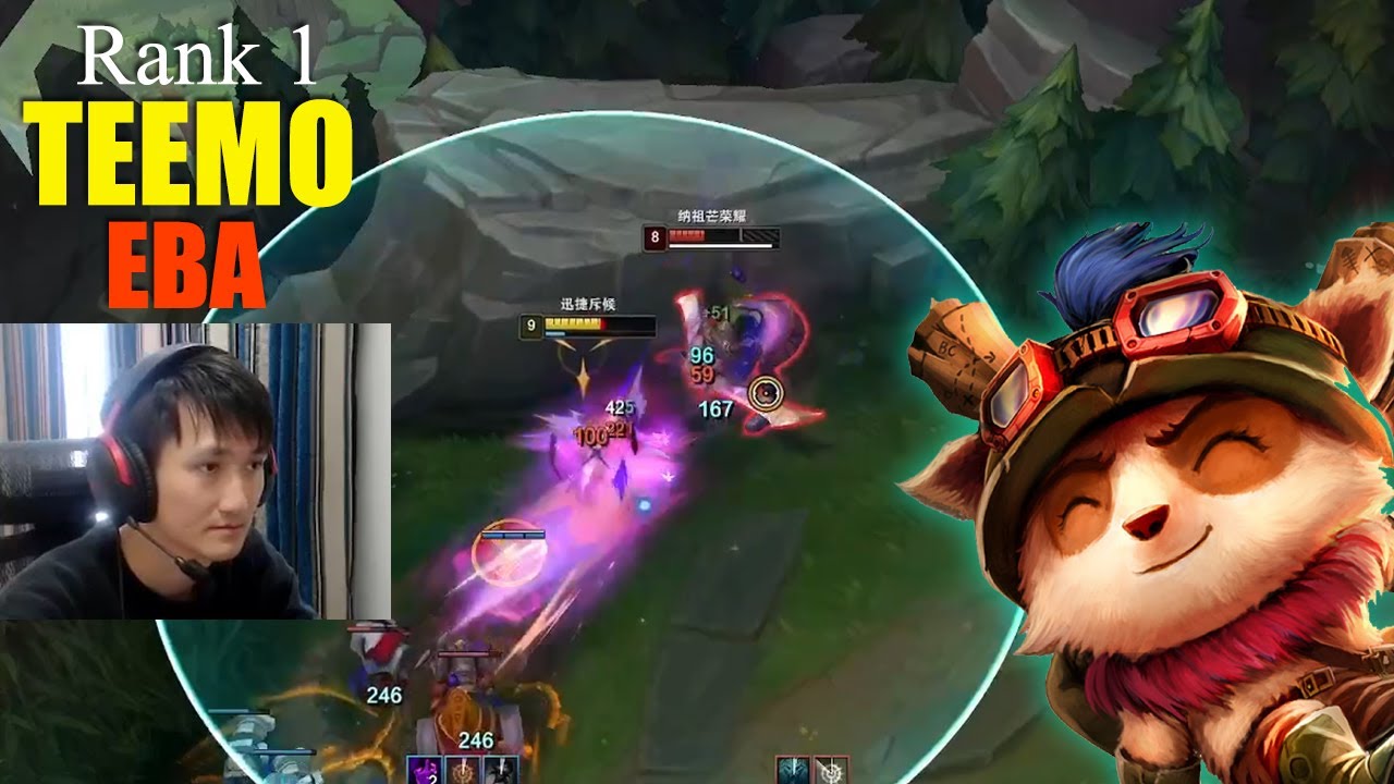 Rank 1 Teemo - Master Elo - Eba Teemo vs Shen
