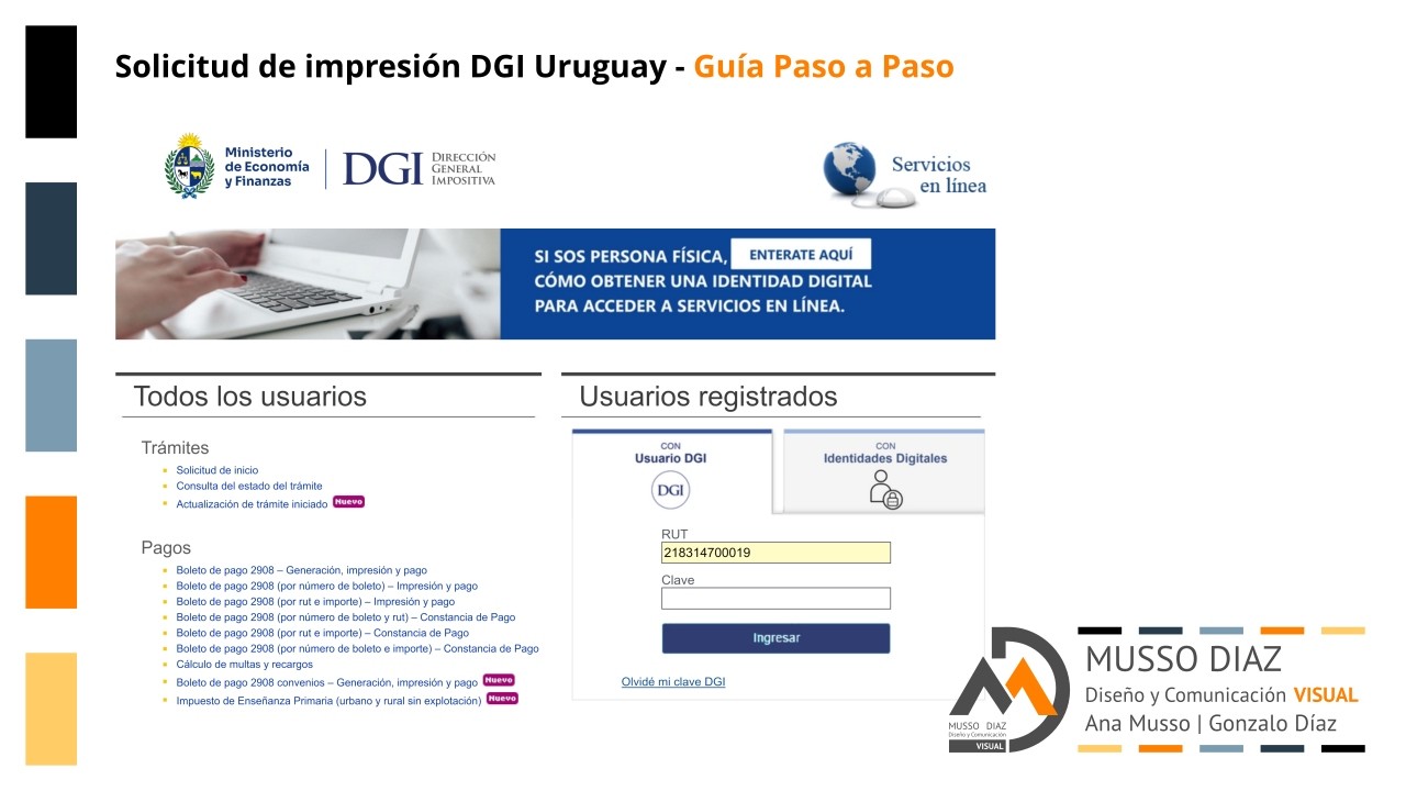 Guía Paso a paso tutorial solicitud impresión en DGI Uruguay | Constancia de impresión