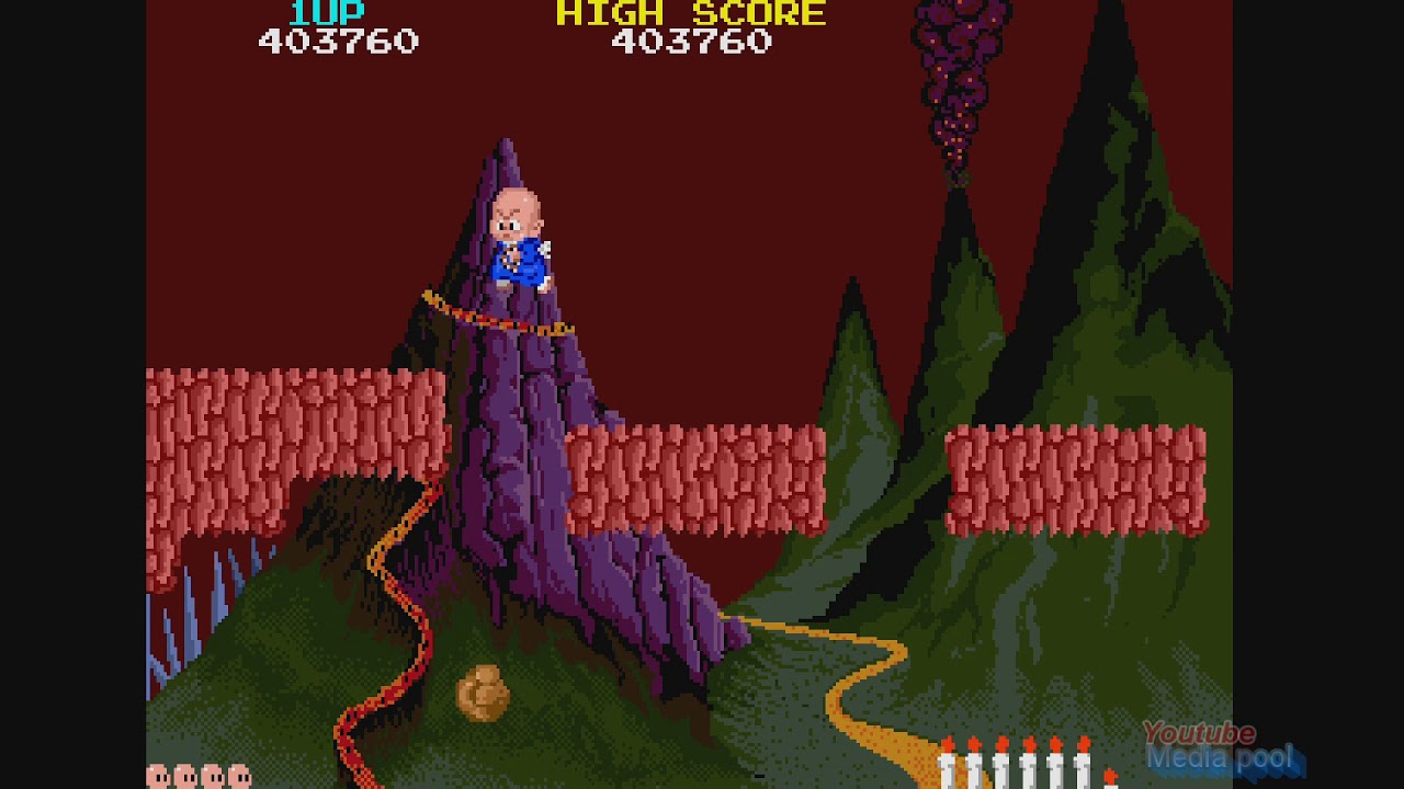 1988 Bonze Adventure (Arcade) Game Playthrough Video Game