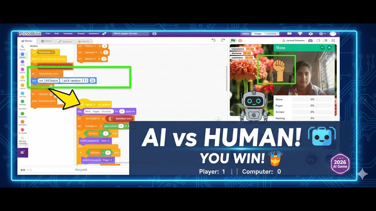 🤖 I built an AI that can't be beaten... 🤖 (Stone Paper Scissors)