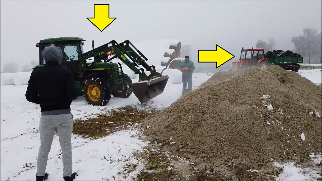 Ugniatanie wysłodek. John Deerem 2850 w akcji