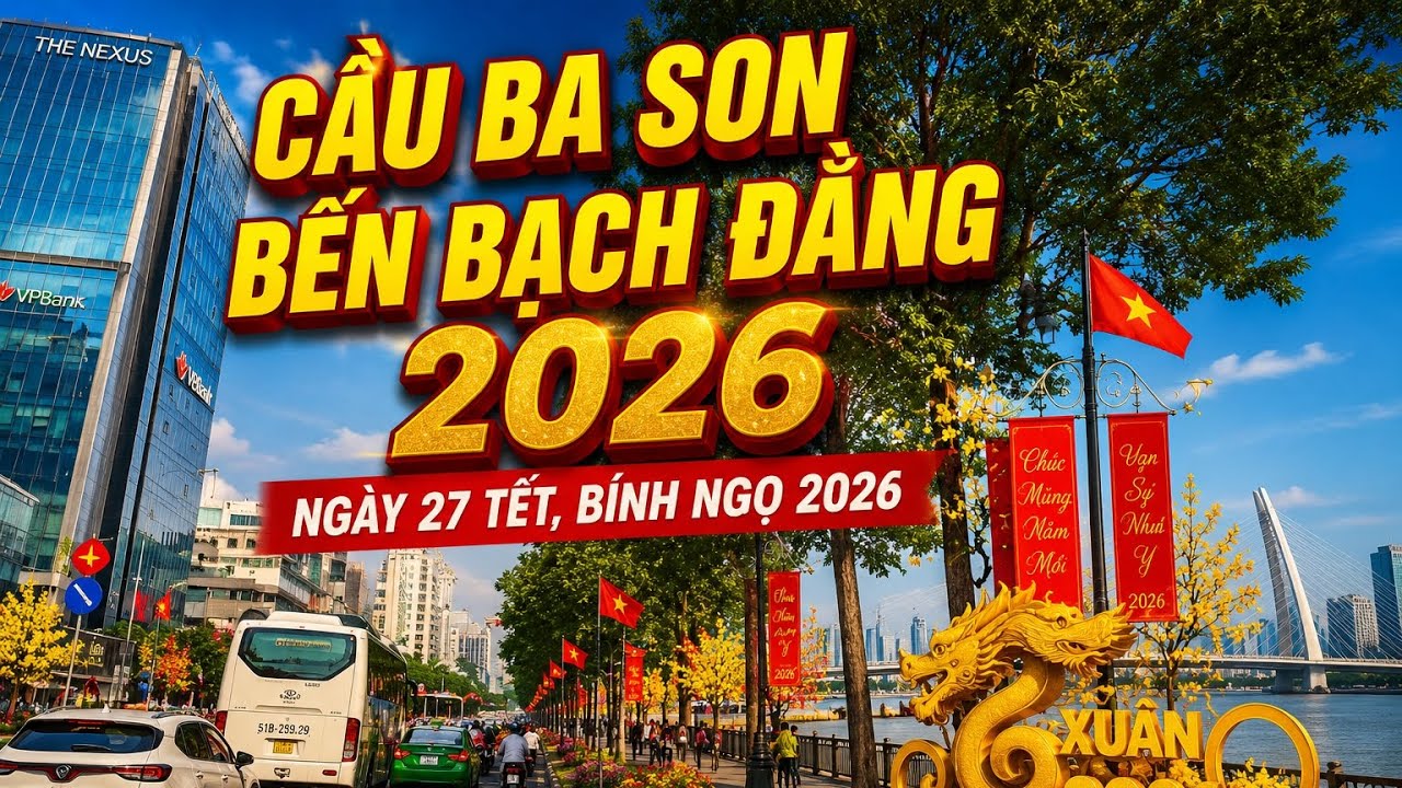 Đường phố Sài Gòn chiều 27 Tết-Bính Ngọ 2026