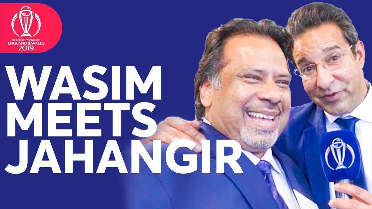 Wasim Akram Meets His Idol - Squash Legend Jahangir Khan! | ICC Cricket World Cup 2019