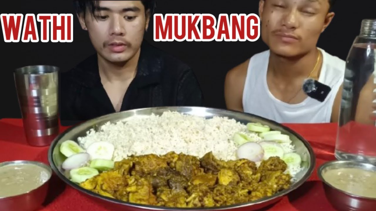Chicken curry and pan eromba// wathi khara twba #mukbang #eating #eatingshow 