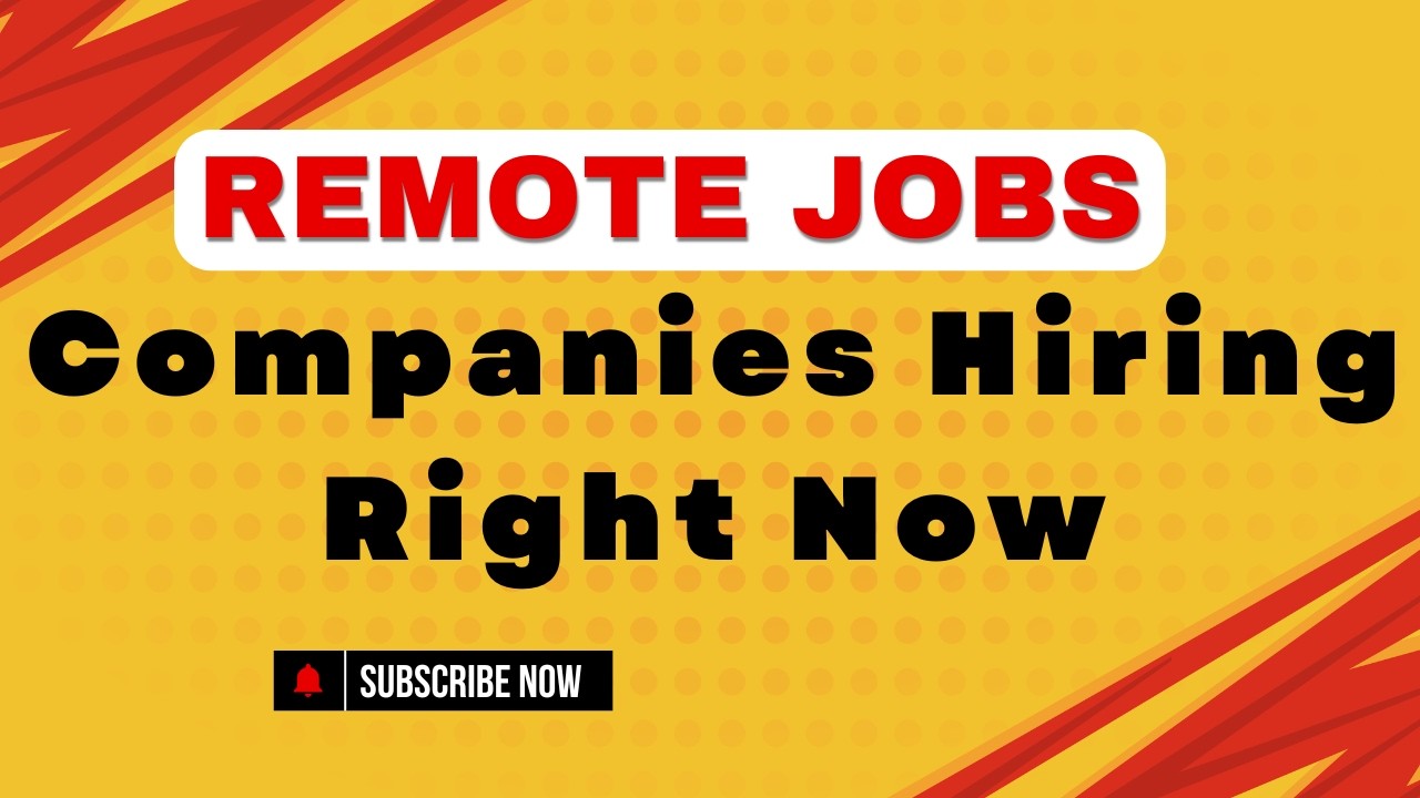 Companies Hiring Right Now (Remote + SA)