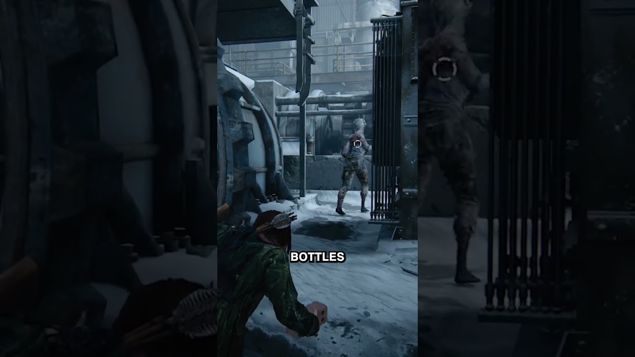 Ellie fighting Clickers in The Last of Us