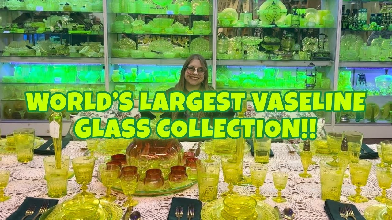 Visiting the Radioactive Vaseline Glass Museum at The Hawley Antique Exchange in Hawley Pennsylvania