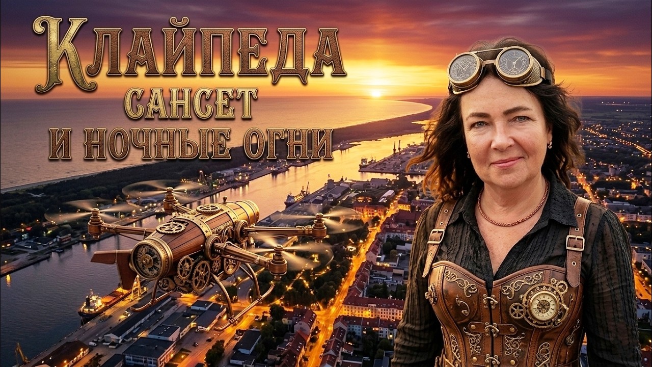 Klaipėda: Sunset и ночные огни | Сквозь объектив и время #klaipėda