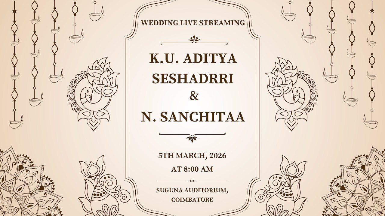 N.Sanchítaa & K.U.Aditya Seshadrri Wedding