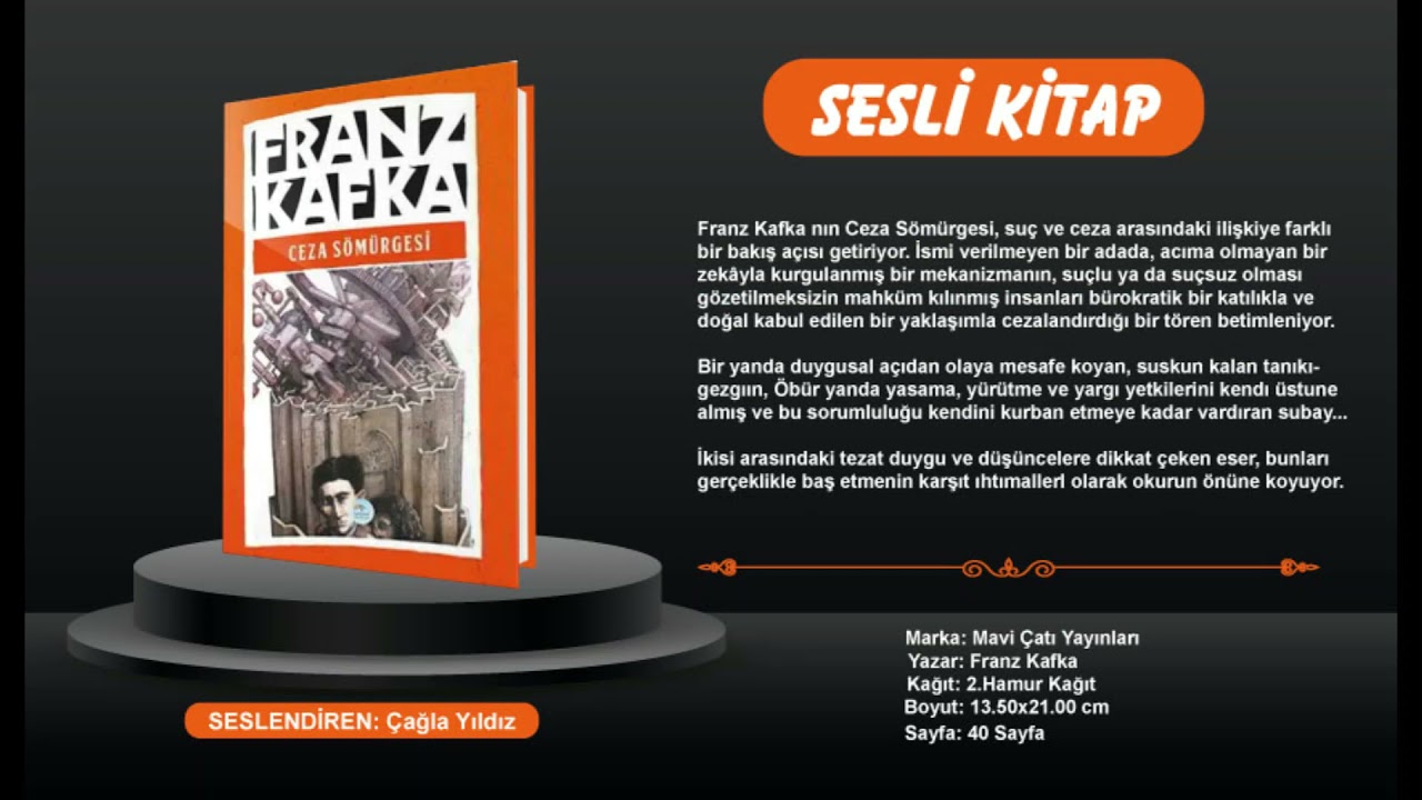 SESLİ KİTAP - Ceza S&ouml;m&uuml;rgesi - Franz Kafka - Mavi&ccedil;atı Yayınları