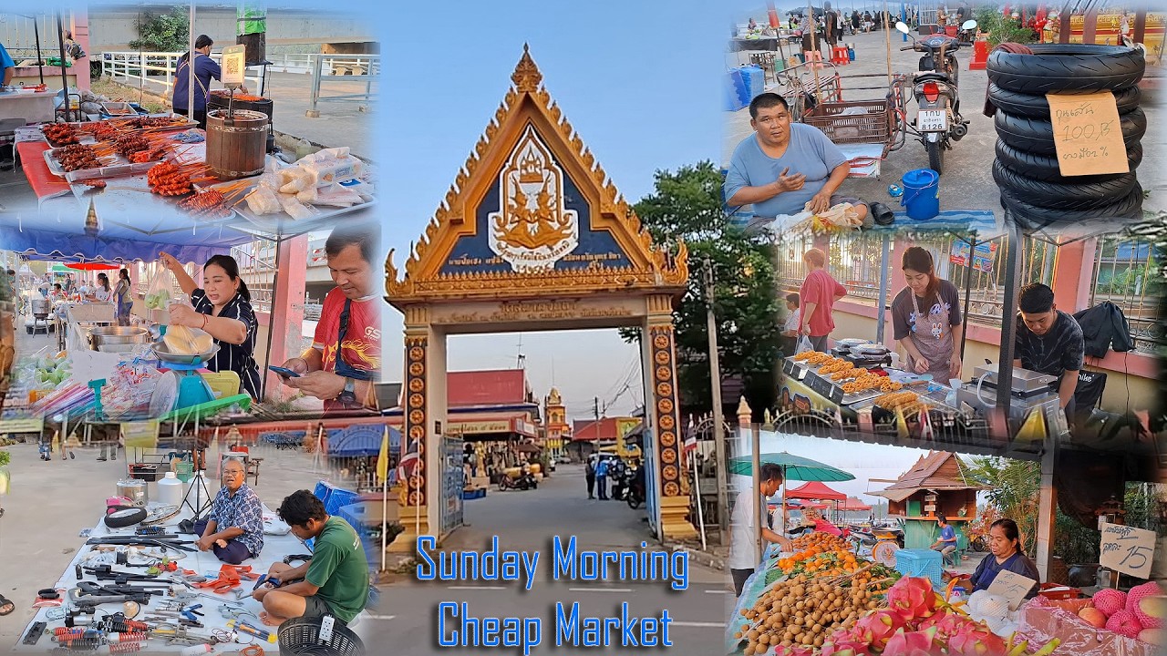 Sunday Morning Cheap Market #thailandtravel