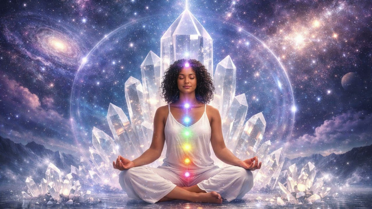 🤍 Clear Quartz Crystal Chakra Clearing Meditation 🤍