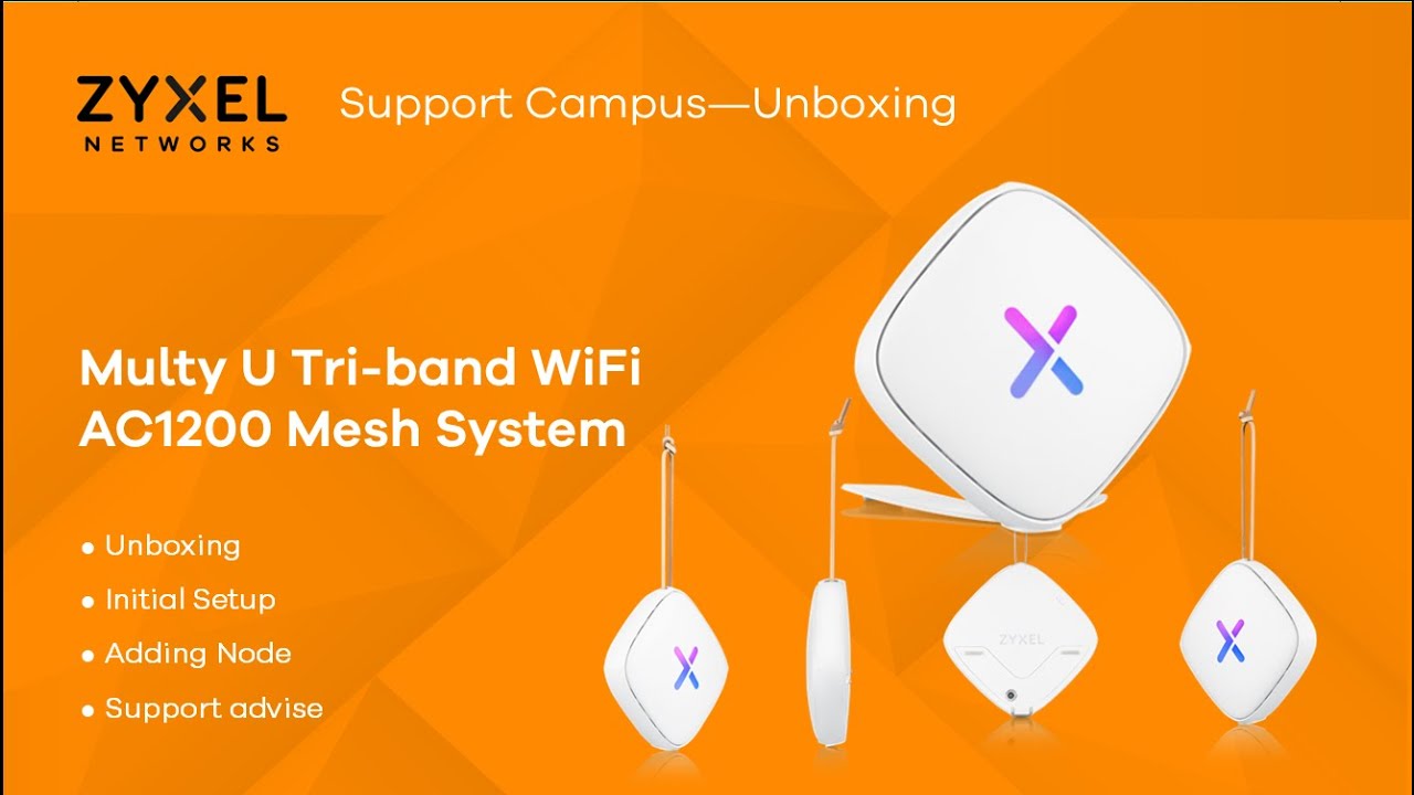 ZYXEL Multy U AC2100 Tri-Band WiFi System Unboxing & Initial Setup [EN]