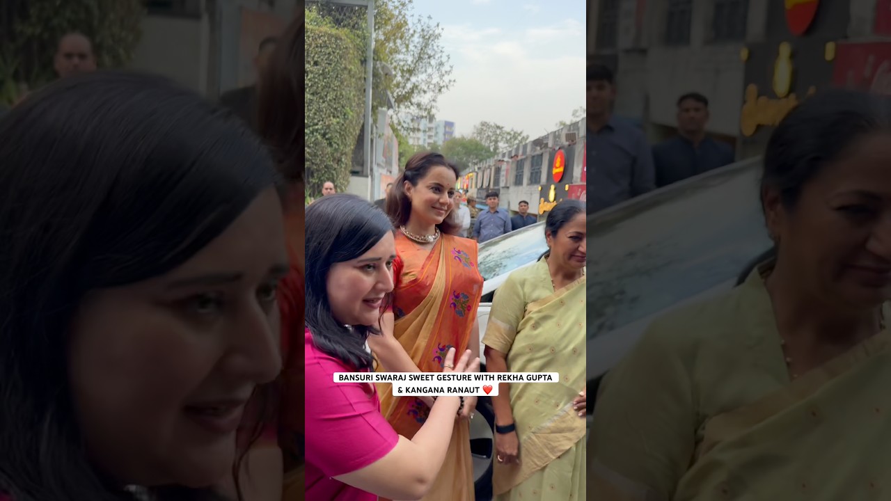 Member of Parliament Bansuri Swaraj with Delhi CM Rekha Gupta & Bollywood Actress Kangana Ranaut