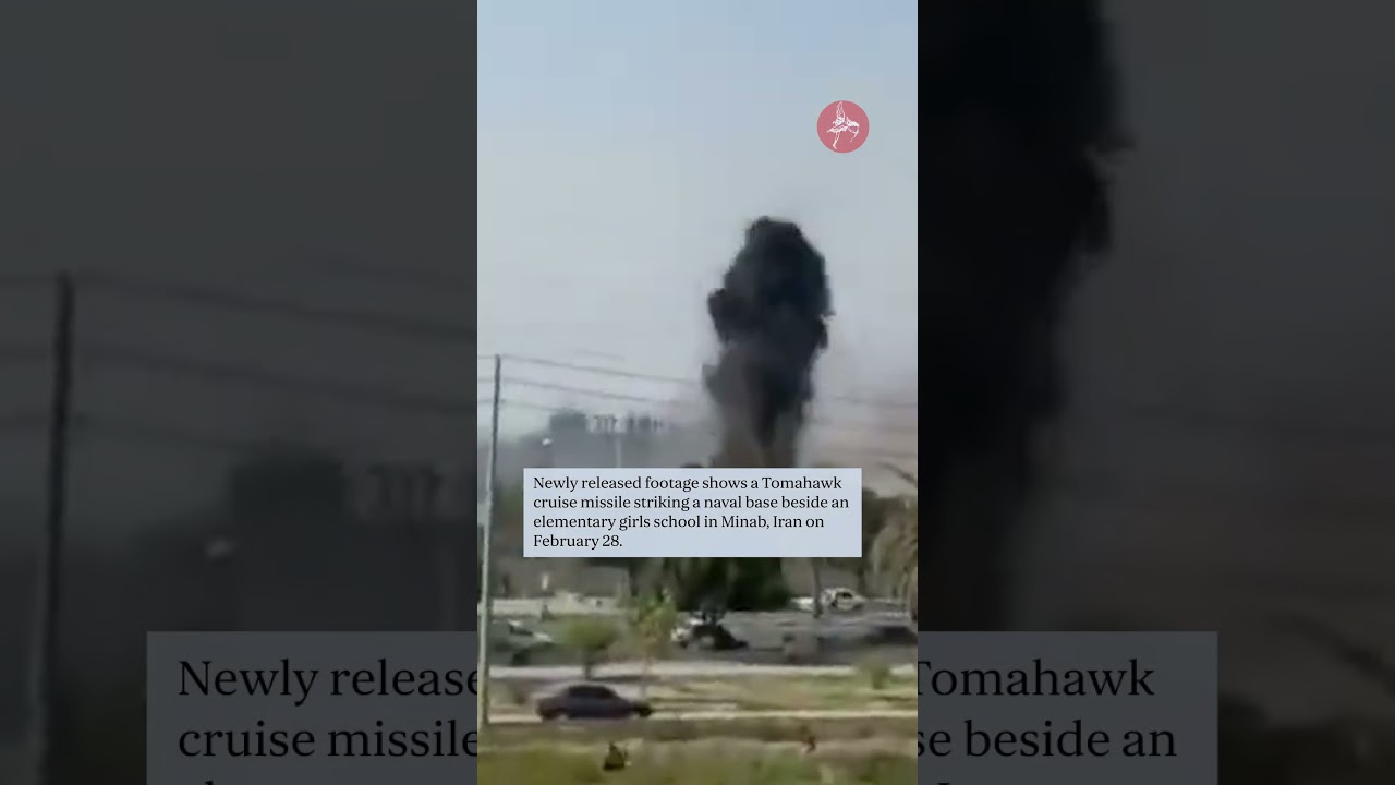 Moment US Tomahawk missile explodes near school in Iran