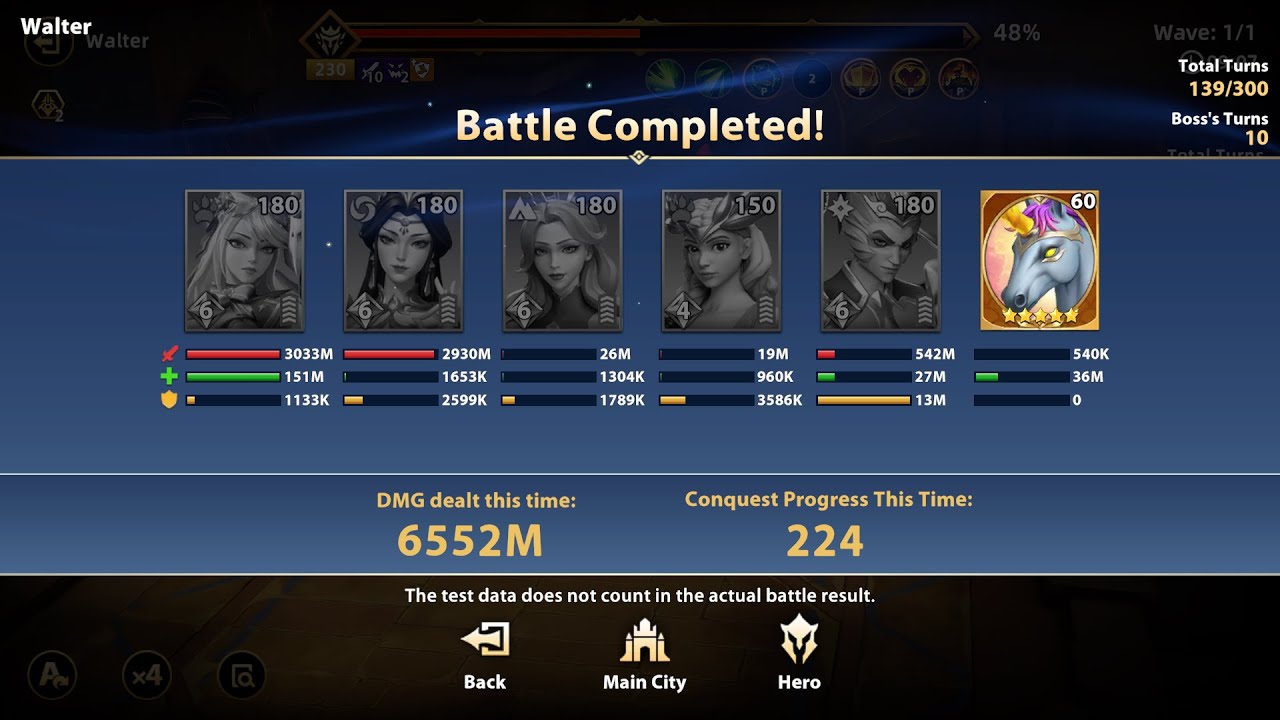 Boss Walter in Solitary City - Demon Conquest (manually battle) IMR