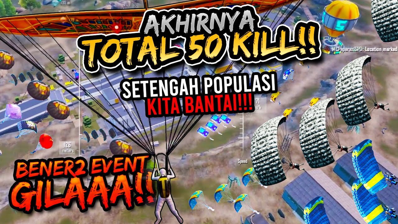 TOTAL 50 KILL!! SETENGAH POPULASI KITA BANTAI!! DAPAT SETIM BARBAR DI EVENT 5 TAHUN!! | PUBG MOBILE
