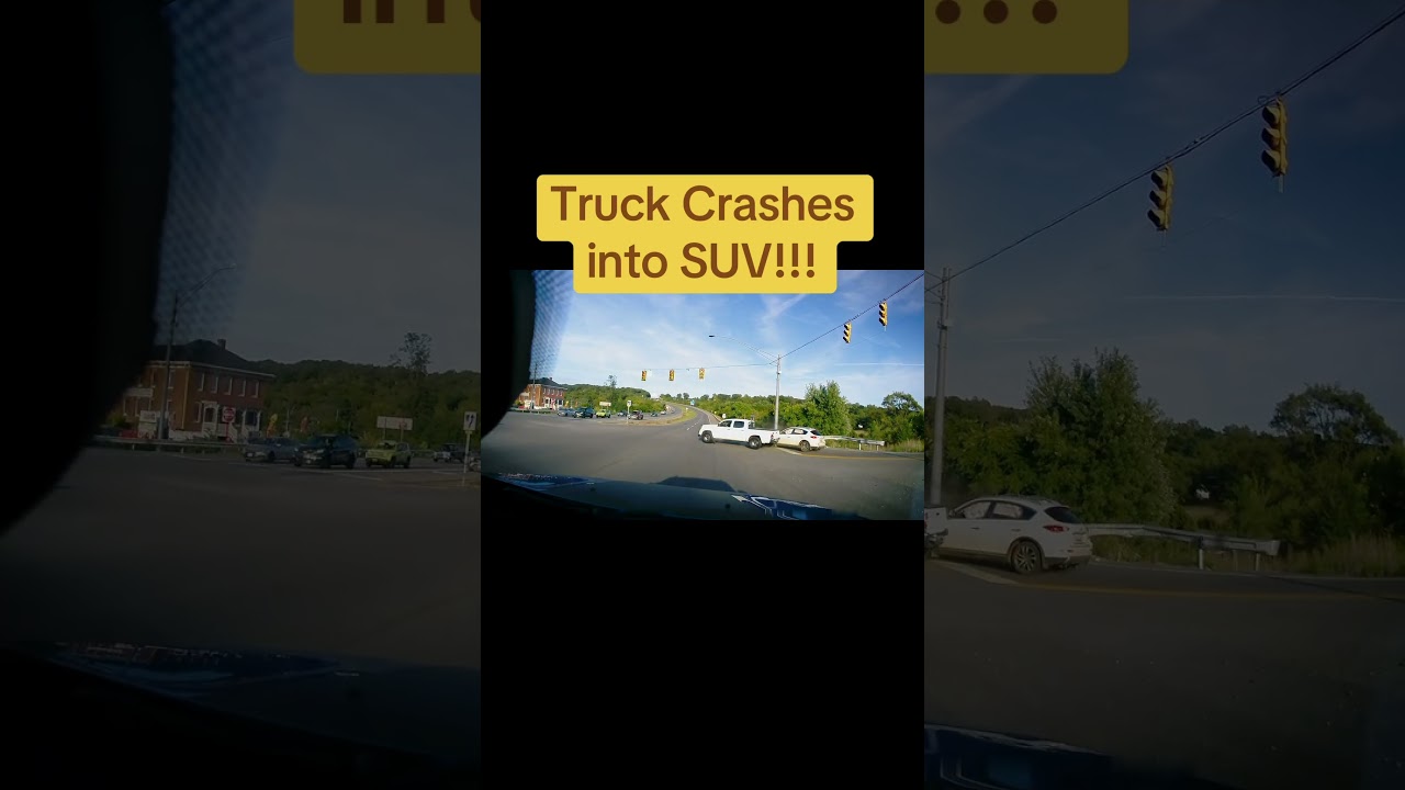 Truck Crashes into SUV!!!! #crash #carcrash #carcrashes #crashcompilation #dashcam #dashcamvideos